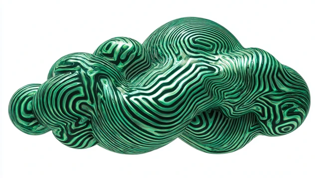 Holographic Cloud Circuitry Illustration