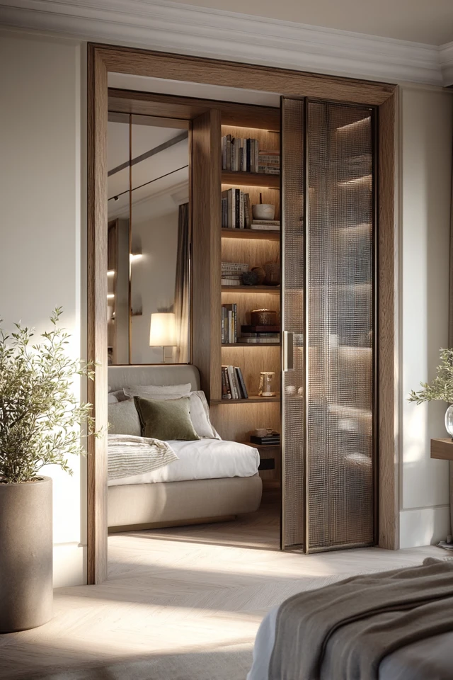 Mediterranean Bedroom with Luxury Wardrobe Design