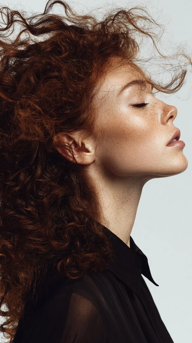 Redhead Portrait Curly Hair Fashion Photography