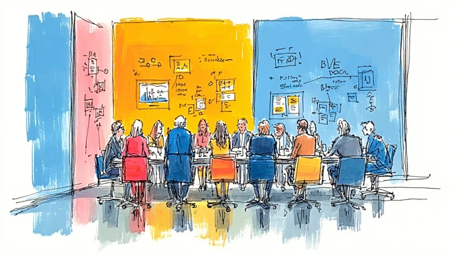 Team Meeting Emotional Realities Art