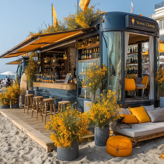 Veuve Clicquot Pop Up Bar on the Beach France