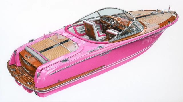 Luxury Pink Speedboat Drawing High Resolution