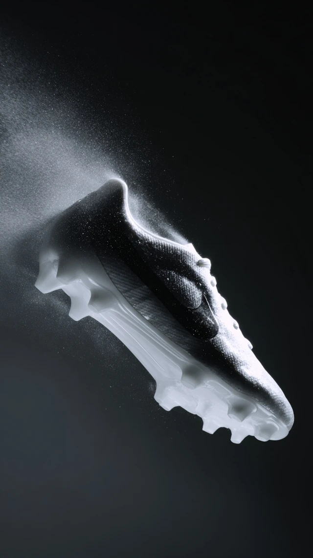 Futuristic Soccer Cleat in Motion Sportswear Ad