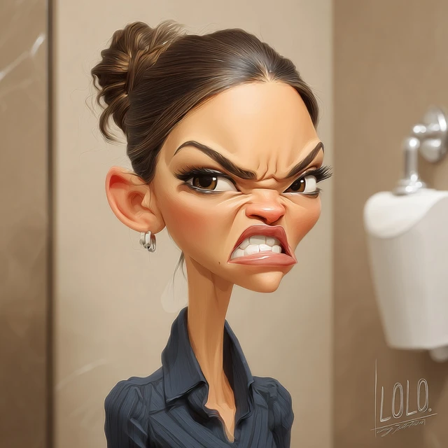 Lauren Lolo Wood Caricature Realistic Portrait