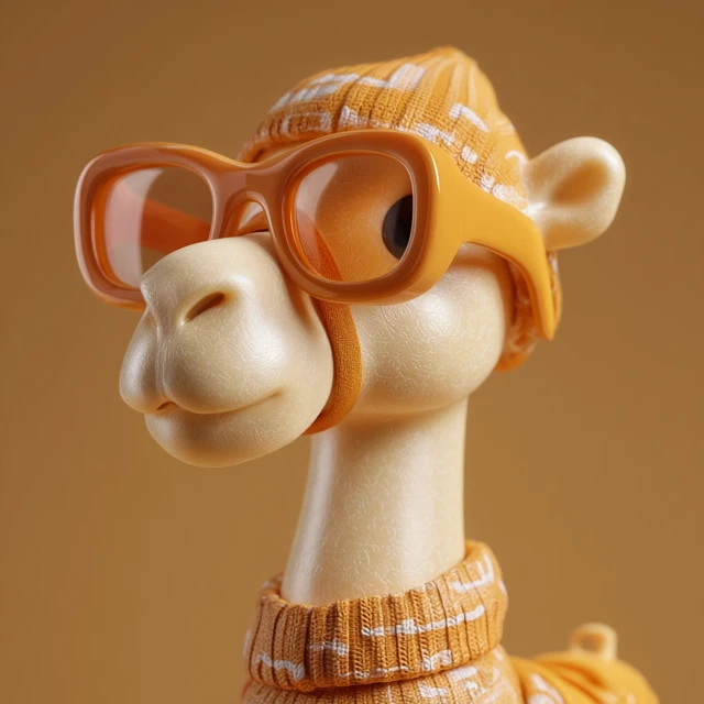 Cool Camel Mascot 3D Design Bubble Mart Style
