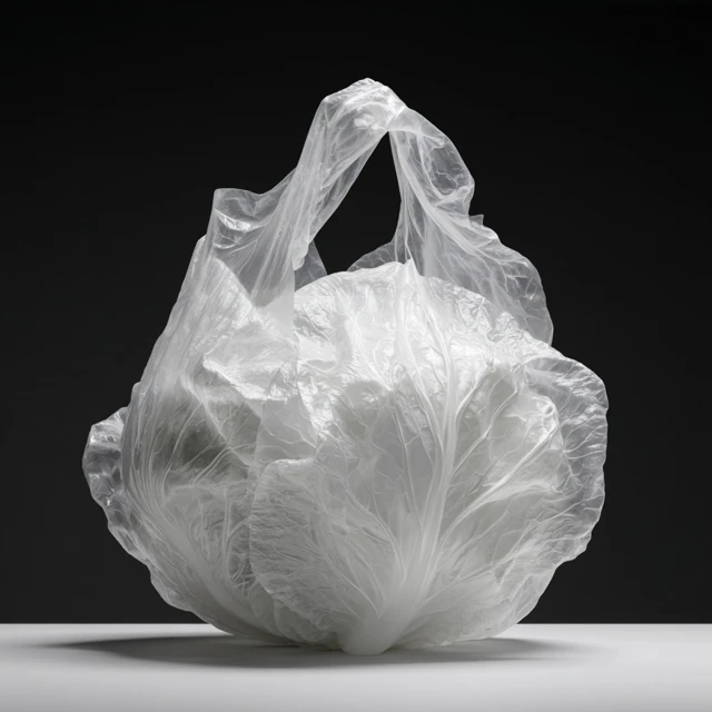 Hyperrealistic Plastic Bag Art Premium Minimalist