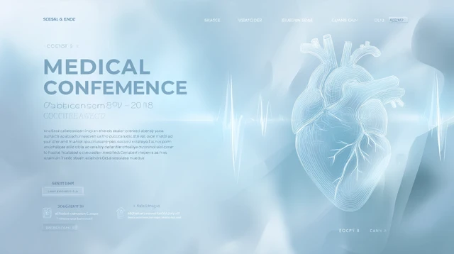 Cardiology Conference Background Heart ECG Lines