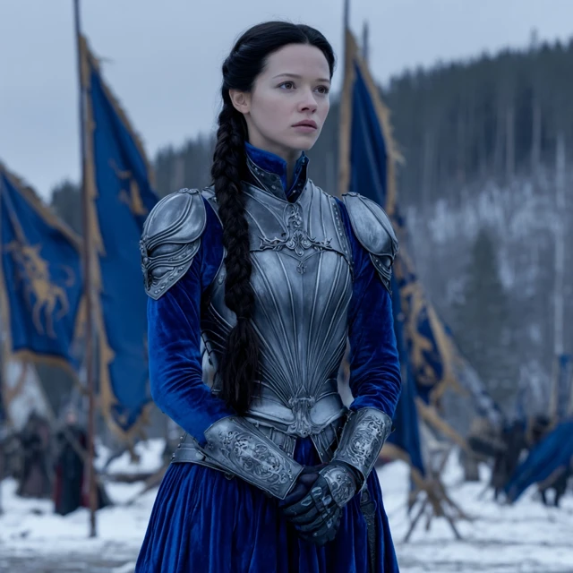 Noblewoman in Armor at Dusk
