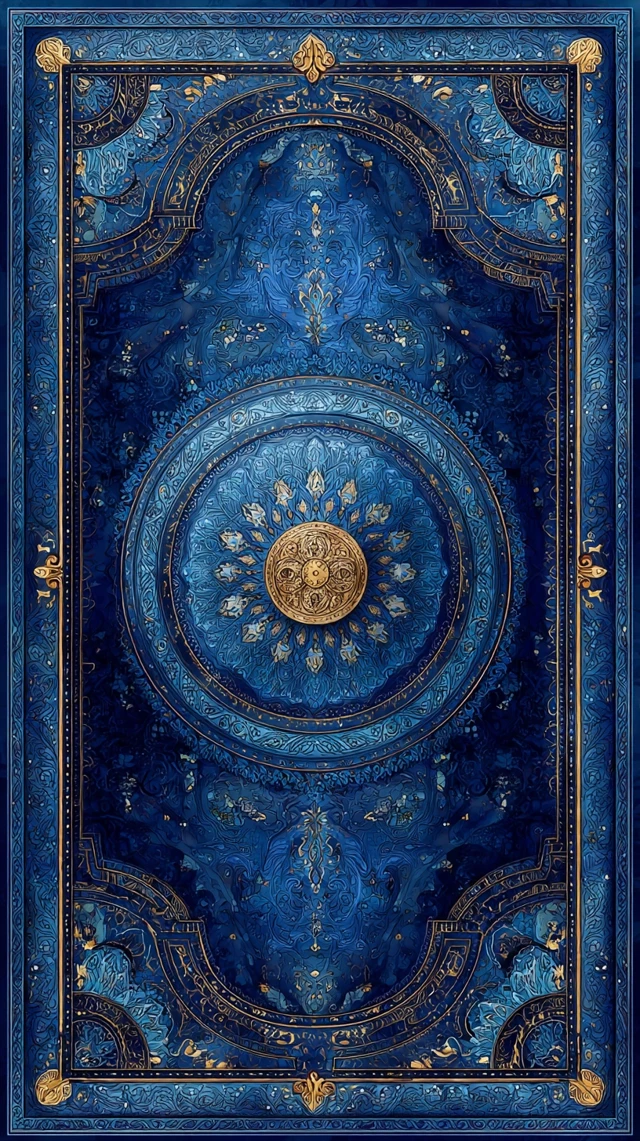 Blue Persian Rug Pattern Design