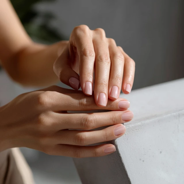 Elegant Female Hands Close-up with Manicured Nails