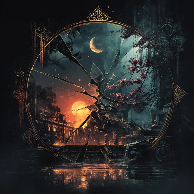 Broken Mirror Art Colosseum Forest Moon
