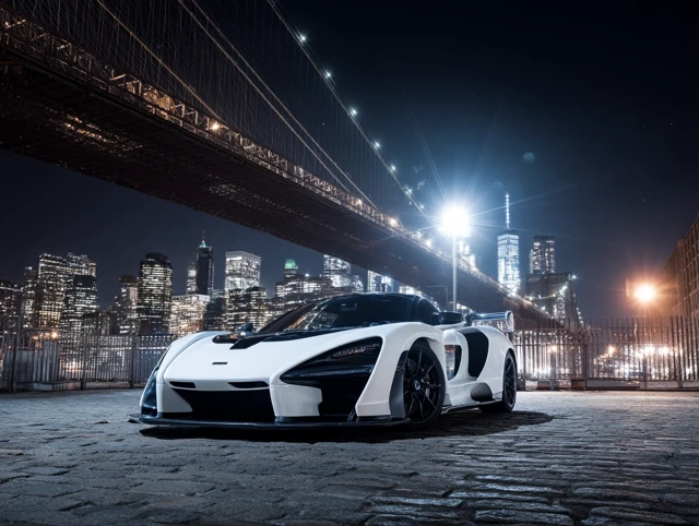 McLaren Senna on Brooklyn Bridge: Stunning Car Photo