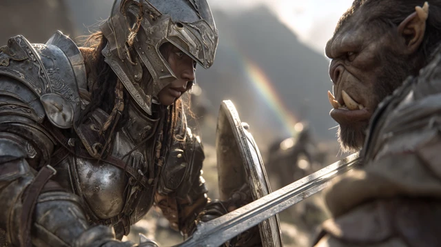 Paladin vs Orc Epic Battle