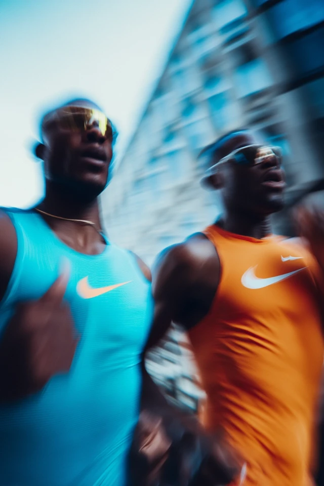 Dynamic Sprinters in Motion: Nike Ad