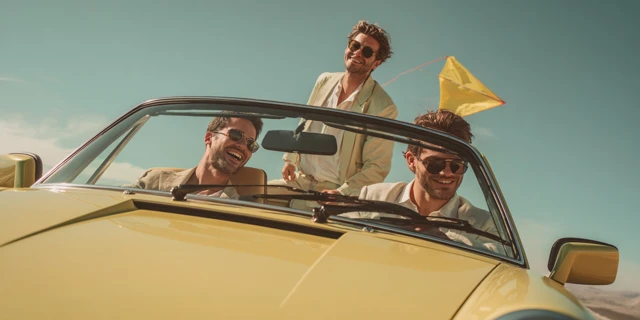 Friends in a Porsche Road Trip Adventure