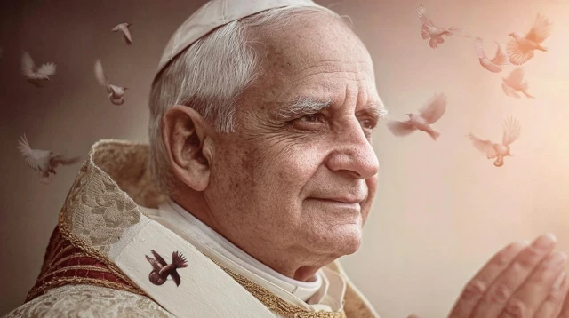 Pope with Doves Fine Art Photograph