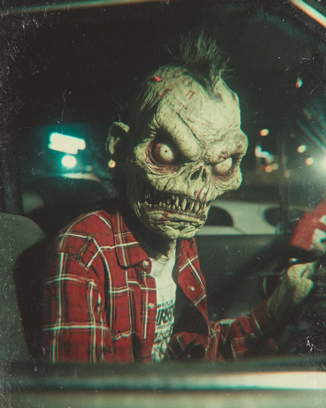 Zombie Rat Fink Horror Movie Scene Cinematic Look
