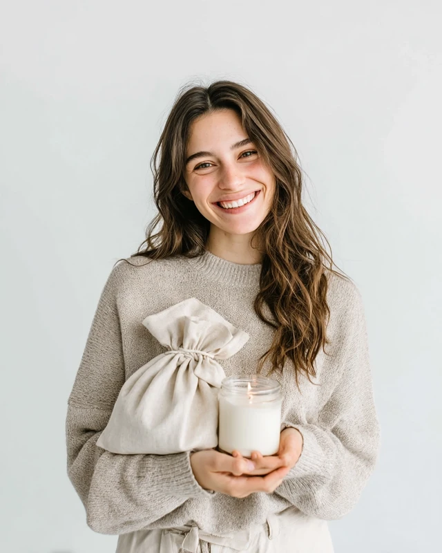 Zero Waste Holiday Gifting Young Woman Smiling