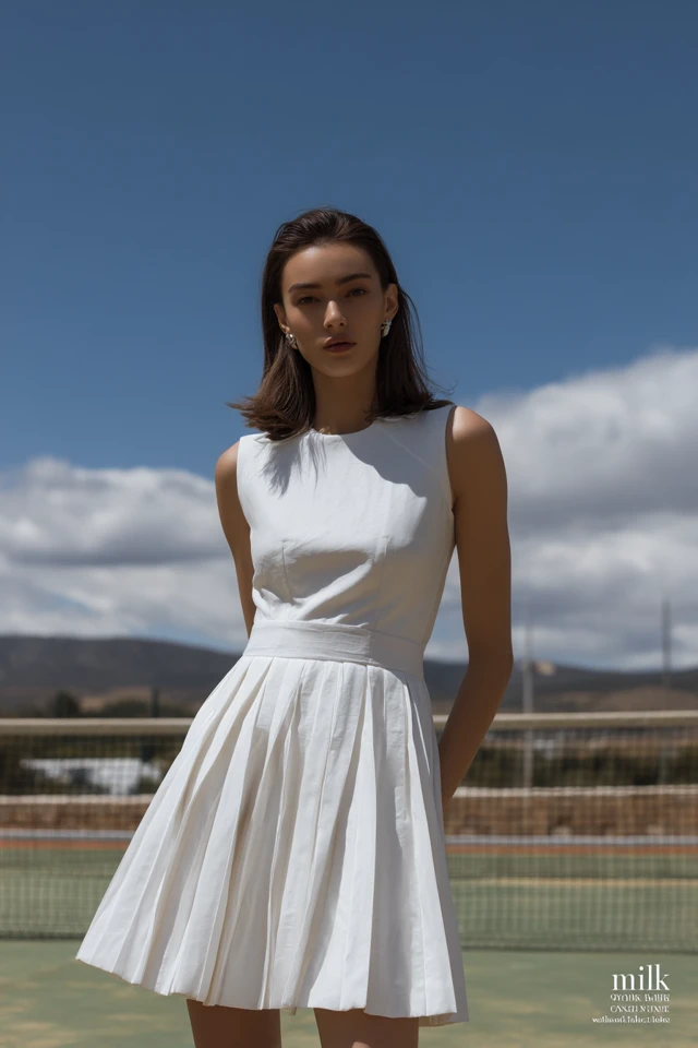 Tennis Dress Fashion Model for Milk Magazine