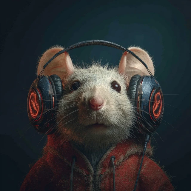 Mouse Gamer Adorable Mouse Wearing a Headset