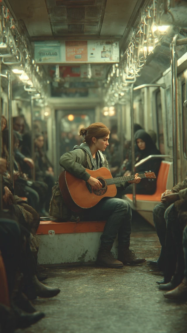 Ellie Plays Guitar The Last of Us Tehran Metro