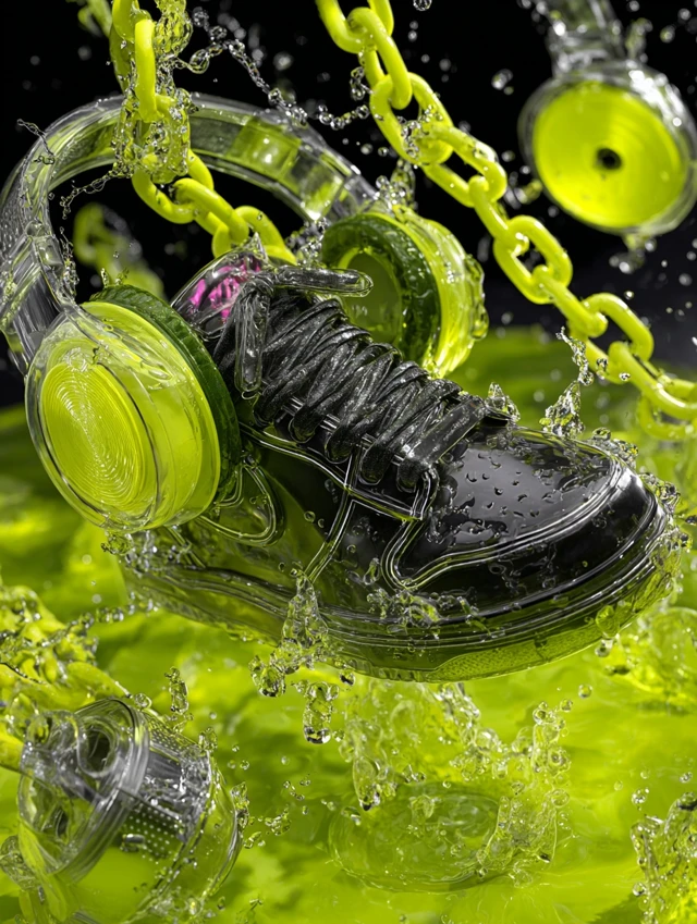 Surreal Hip Hop Still Life Chrome Sneakers And More