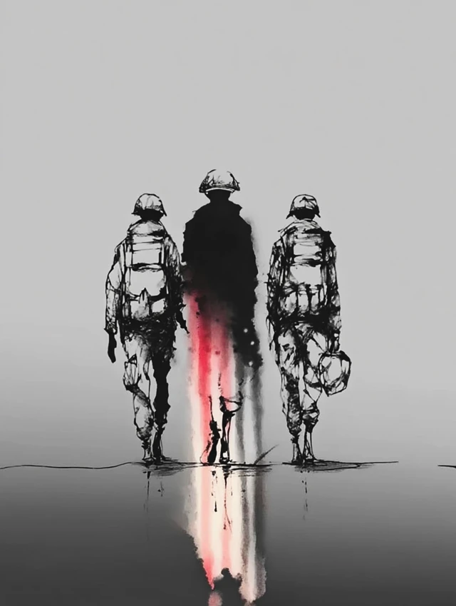 American Soldiers US Flag Art