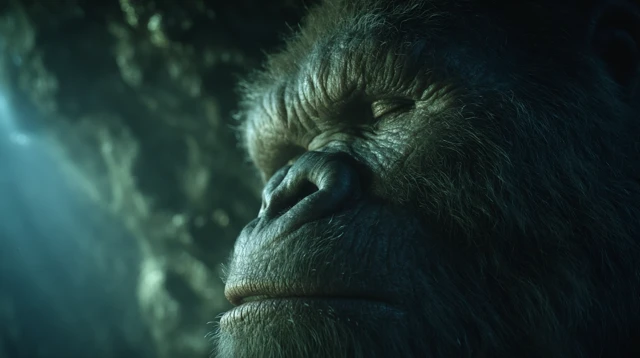 Colossal Bigfoot Head in Cave