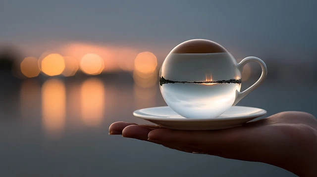 Crystal Ball Coffee Concept Product Photography