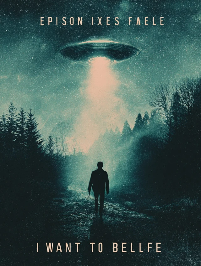 Epstein Files XFiles Poster I Want To Believe