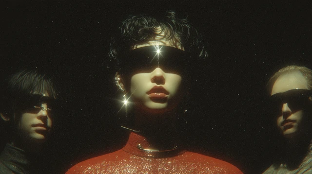 Retro Futuristic Portrait Dramatic Lighting