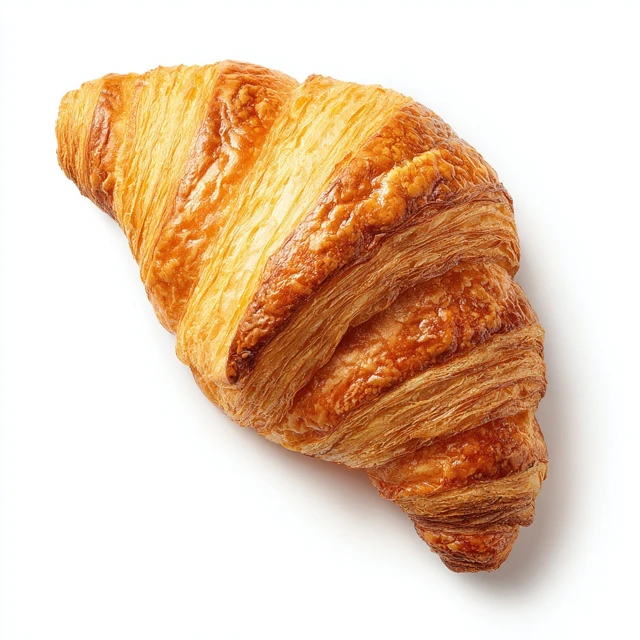 Delicious Croissant on White Background