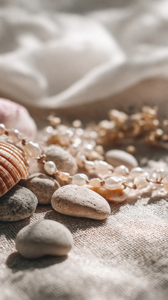 Handmade Pearl Seashell Necklace Coastal Elegance