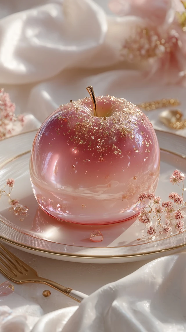 Luxurious Peach Dessert Hyper Realistic 8k