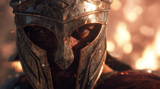 Ancient Gladiator in Battle