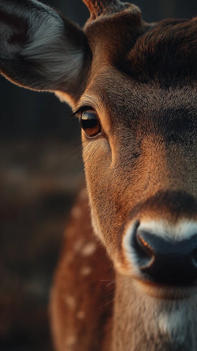 Deer Closeup Beautiful Cinematic Morning Shot