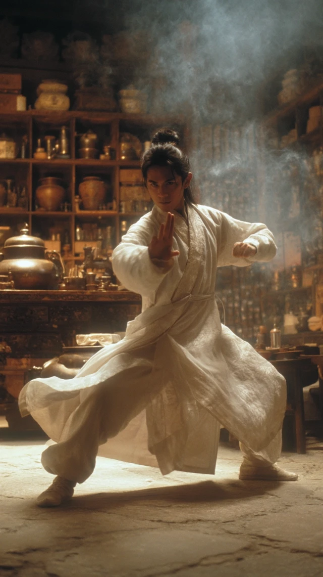 1980s Chinese Wuxia Film Still Martial Arts Scene