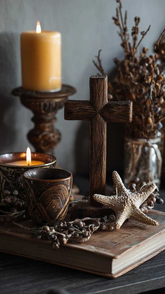 Wooden Christian Decor Set for Home