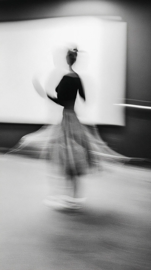 Blurry Dancer in Film Photography Style
