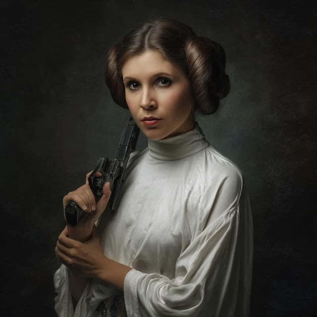 Carrie Fisher as Princess Leia Star Wars Art