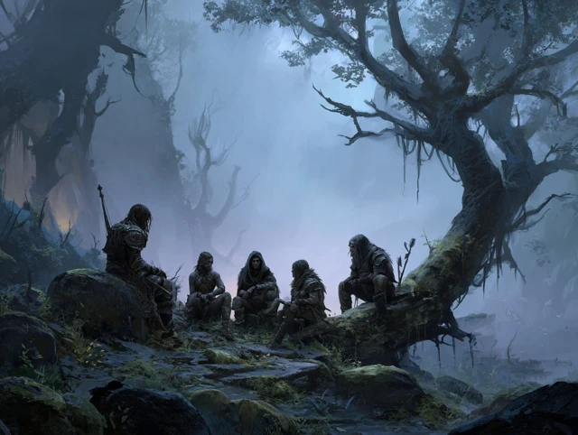 Elder Scrolls Weary Adventurers in Fog