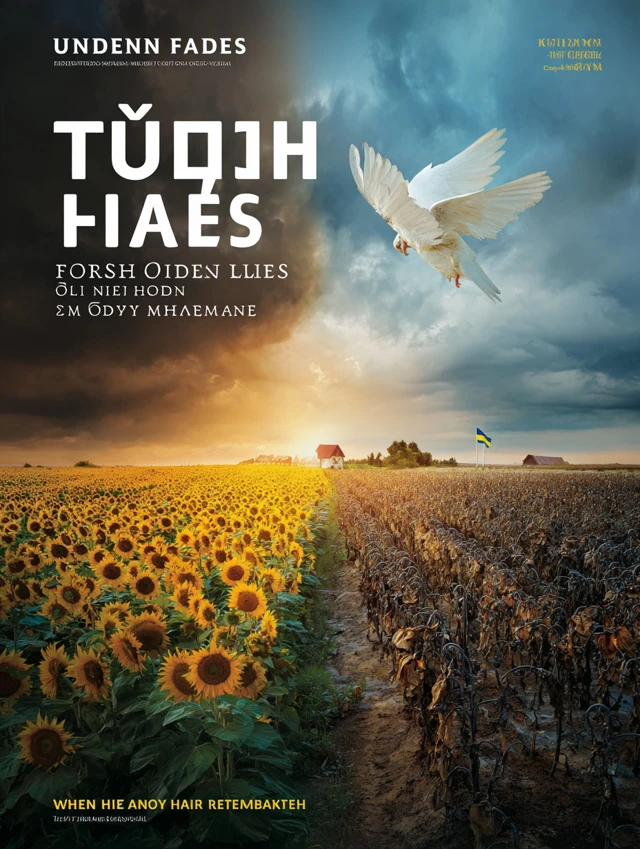 Ukraine War Devastation Hope Sunflower Field Cover Art