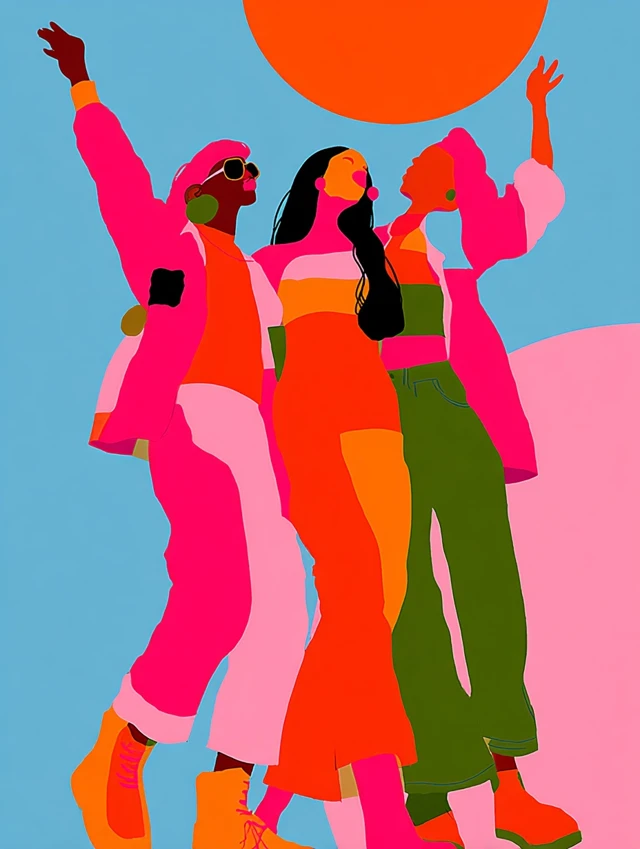 Summer Music Festival Illustration Colorful Dancing People