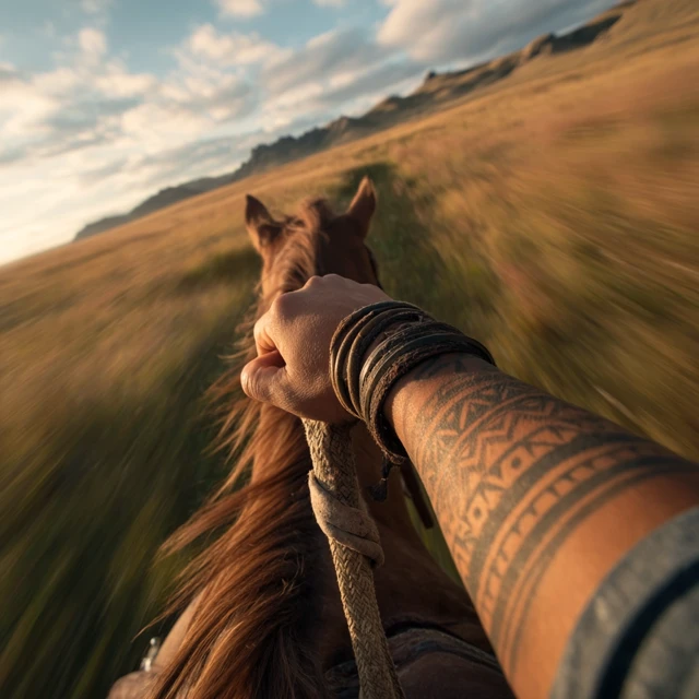 Horseback Riding in South Dakota Golden Hour