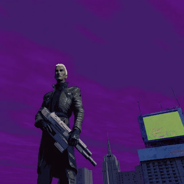 PS1 Cyberpunk Loading Screen Aesthetic