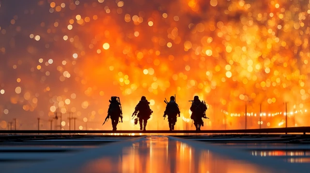 Warriors Marching Towards Firestorm