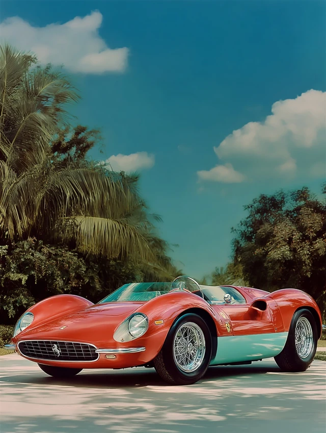 Vintage Car Racer Cool Retro Style