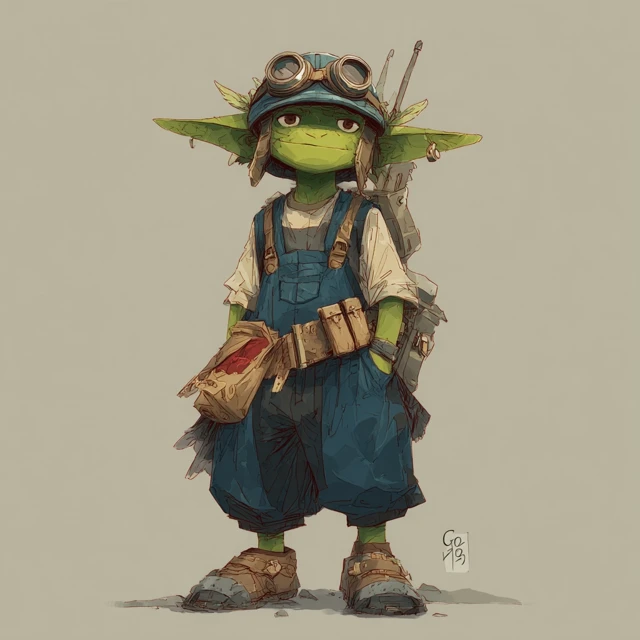 Little Goblin Engineer DND Fantasy Art