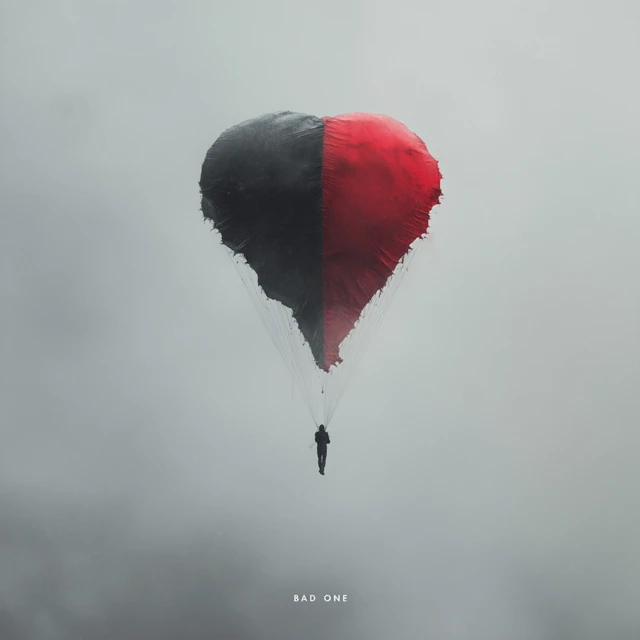 Emotional Conflict Falling Man Heart Parachute
