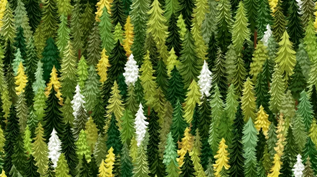 Forest Pattern Illustration Trees Background